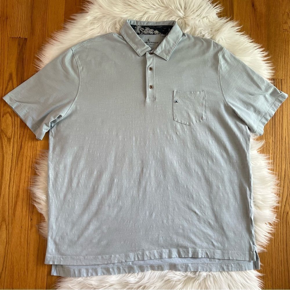 Men’s Light Blue Tailor Vintage Polo Size XXL